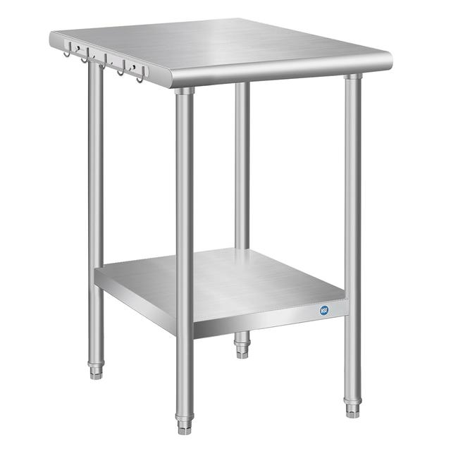 Product image of Stainless Steel Table 24x18x33 Inch, Commercial Stainless Steel Prep Table, NSF All Stainless Steel Metal Table for Home Kitchen Restaurant Space Expansion