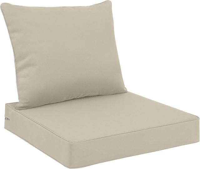 Product image of Favoyard Outdoor Seat Cushion Set 24 x 24 Inch Waterproof & Fade Resistant Patio Furniture Cushions with Removable Cover Deep Seat & Back Cushion with Handle and Adjustable Straps for Chair Sofa Couch