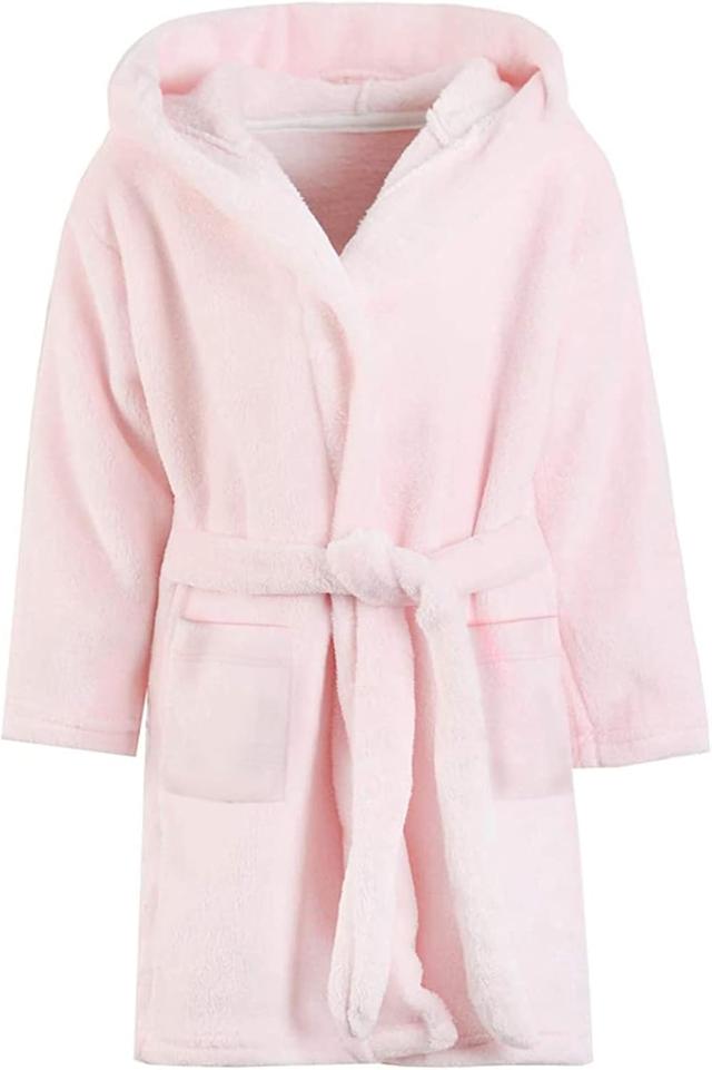 Product image of Umeyda Girls Fleece Hooded Robes, Warm Printed Bath Robe for Kids Womens Soft Fuzzy Bathrobe for Gifts