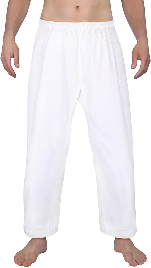 Product image of FitsT4 Sports Karate Pants 8oz Middleweight Elastic Waist Martial Arts Pants Perfect for Training or Competition, 000-5