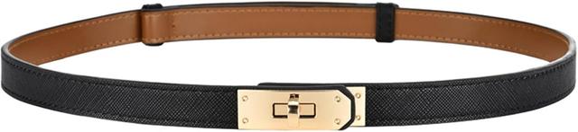 Product image of FENLDY Adjustable Thin Belts For Womens Skinny Belts For Dresses Womens Solid Color Alloy Turn Lock Belts For Jeans