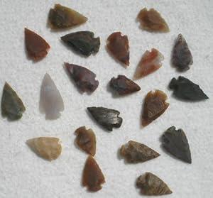 Product image of Generic Set 25 Indian Arrowheads Agate New Replica 1/2 " - 1 1/2 " L