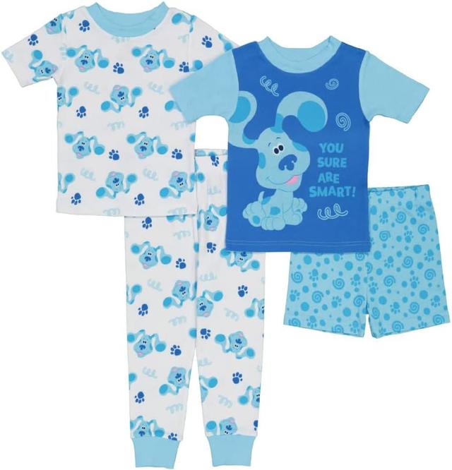 Product image of Nickelodeon Paw Patrol | Baby Shark | Blue's Clues & You 4-Piece Snug-fit Cotton Pajama Set, Soft & Cute for Kids