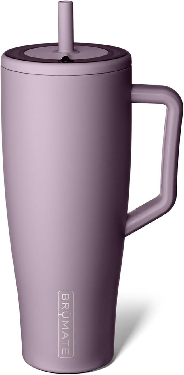 Product image of BrüMate Era 40 oz Tumbler with Handle and Straw | 100% Leakproof Insulated Tumbler with Lid and Straw | Made of Stainless Steel | Cup Holder Friendly Base | 40oz (Lilac Dusk)