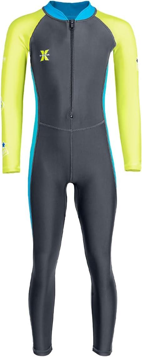 Product image of Kids Full Body Swimsuit One Piece Long Sleeve Wetsuit Skin Sun Protection Sunsuit Swimwear for Boys Girls