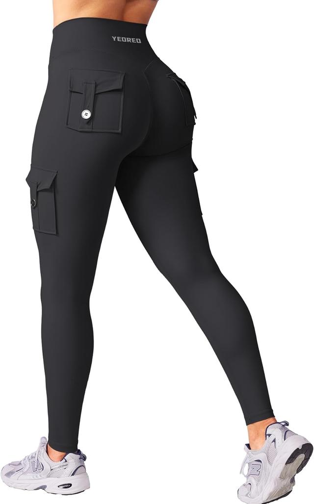 Product image of YEOREO CoreFlex Workout Cargo Leggings with Pockets for Women Hidden Scrunch Butt Lifting Leggings Gym Yoga Pants