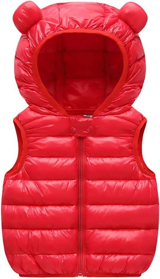 Product image of AIWUHE Baby Boys Girls Hooded Puffer Vest Winter Lightweight Sleeveless Bear ears Zipper Up Jacket