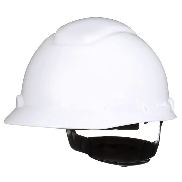 Product image of SecureFit Hard Hat SecureFit H-701SFR-UV, White, Non-Vented Cap Style Safety Helmet with Uvicator Sensor, 4-Point Pressure Diffusion Ratchet Suspension, ANSI Z87.1, Medium