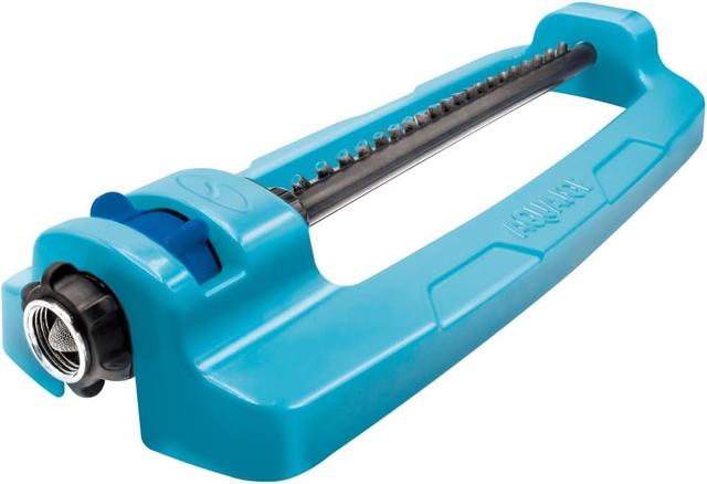 Product image of Aqua Joe SJI-OMS16 Indestructible Metal Base Oscillating Sprinkler with Adjustable Spray, 3600-Square Foot Coverage
