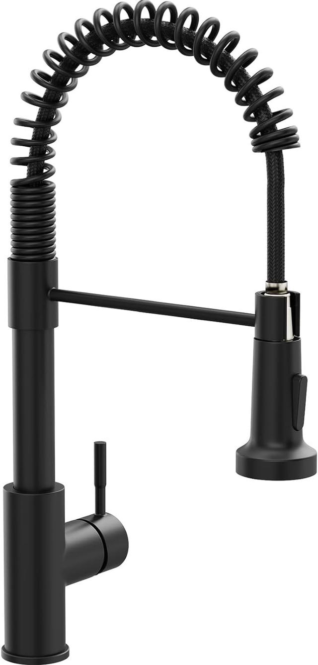 Product image of GIMILI Black Kitchen Faucet with Pull Down Sprayer Single Hole Spring Kitchen Sink Faucet, Suitable for Farmhouses, RV, Utility Laundry Room, Outdoor, and Campers. Llave para fregadero de cocina
