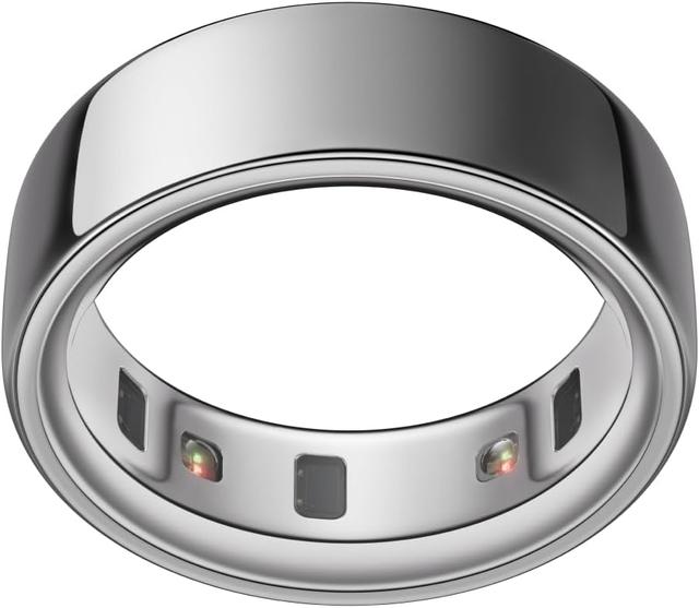 Product image of Oura Ring 4 - Silver - Size 8 - Smart Ring - Size First with Oura Ring 4 Sizing Kit - Sleep Tracking Wearable - Heart Rate - Fitness Tracker - Up to 8 Days of Battery Life