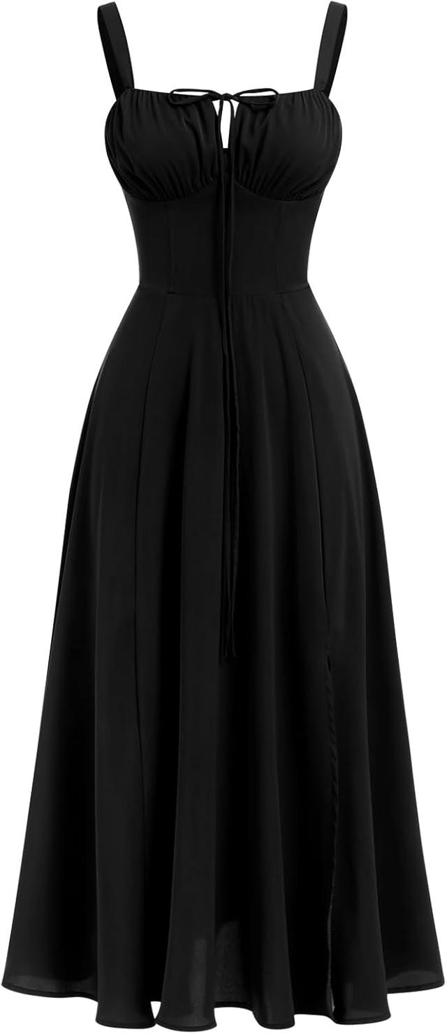 Product image of Women's Floral Corset Dress Formal Cocktail Dresses Going Out Casual Sundress Split Thigh Spaghetti Strap Vintage Dress