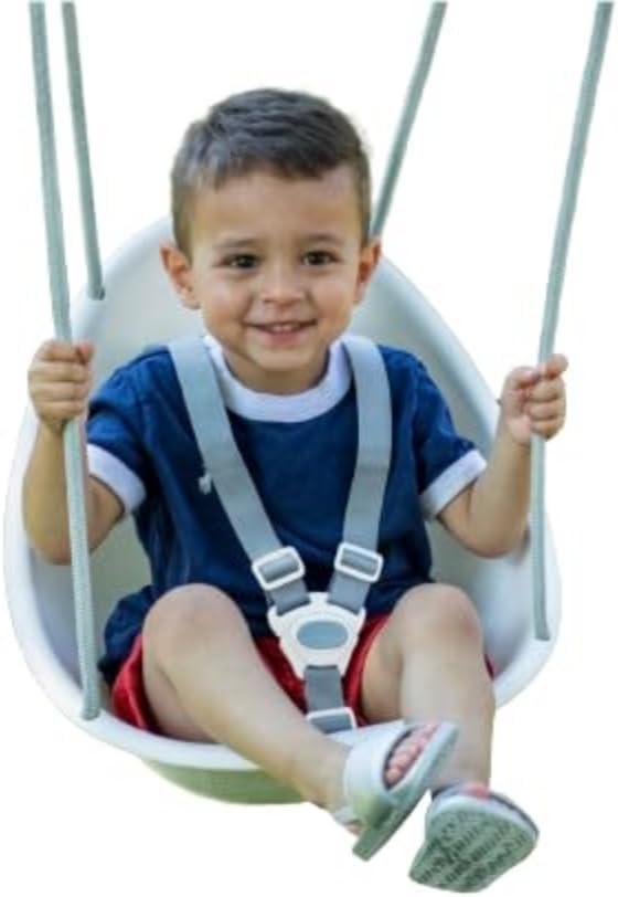 Product image of Swurfer Coconut Toddler Swing – Comfy Baby Swing Outdoor, 3- Point Adjustable Safety Harness, Secure, Safe Quick Click Locking System, Blister-Free Rope, Easy Installation, Ages 6-36 Months