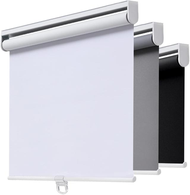 Product image of AOSKY Cordless Roller Shades Blackout Blinds for Windows Room Darkening Rolled Up Shades with Spring System, UV Protection Window Shades Door Blinds for Home and Office (23" W x 72" H, White)