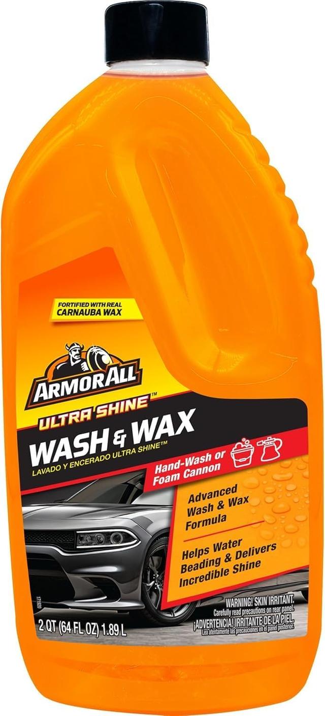 Product image of Armor All Ultra Shine Car Wash and Car Wax by Armor All, Gifts for Dad, Cleaning Fluid for Cars, Trucks, Motorcycles, 64 Fl Oz Each