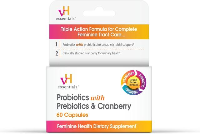 Product image of vH essentials Probiotics with Prebiotics and Cranberry Feminine Health Supplement - 60 Capsules