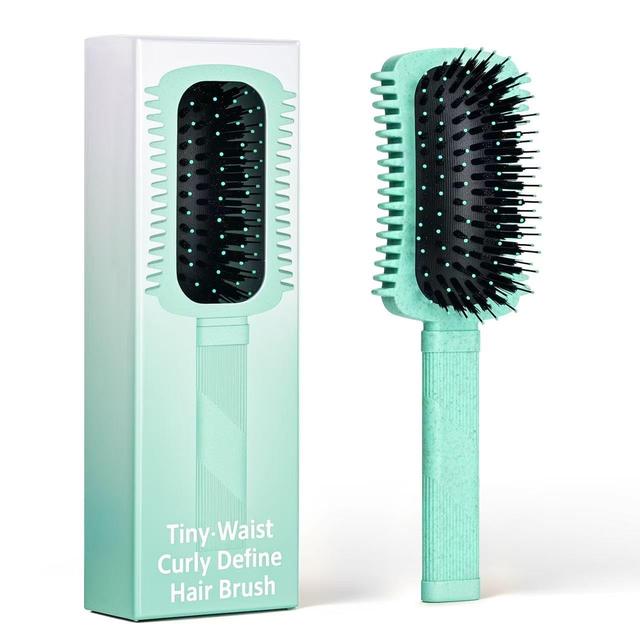 Product image of Curly Hair Brush Defining, Volume Curl Defining Brush for Effortlessly Detangling Shaping and Styling Women's Curls, Reduce Pulling (Green 1PC)