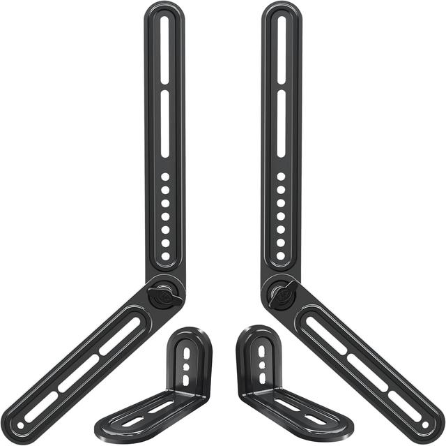 Product image of Mounting Dream Soundbar Mount Bracket for Mounting Above or Under TV Fits Most of Sound Bars Up to 15 Lbs, with Detachable Long Extension Plates MD5420