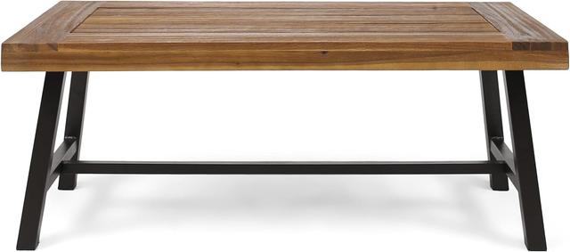 Product image of Christopher Knight Home Carlisle Outdoor Acacia Wood Coffee Table, Sandblast/Rustic Metal