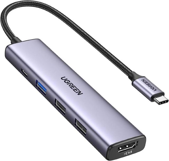 Product image of UGREEN Revodok 105 USB C Hub 5 in 1 Multiport Adapter 4K HDMI, 100W Power Delivery, 3 USB-A Data Ports, USB C Dongle for MacBook Pro/Air, iPad Pro, iMac, iPhone 15 Pro/Pro Max, XPS, Thinkpad