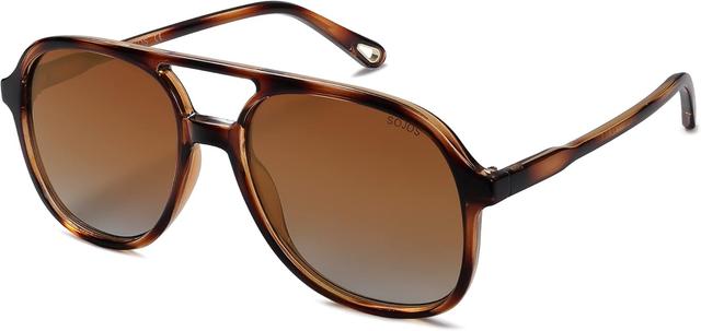 Product image of SOJOS Retro Polarized Aviator Sunglasses for Women Men Classic 70s Vintage Trendy Square Aviators SJ2174