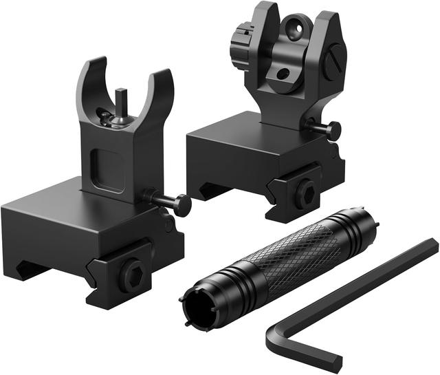 Product image of Feyachi Flip Up Rear Front and Iron Sights Best Backup fits Picatinny & Weaver Rails