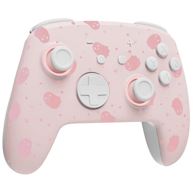 Product image of PALPOW Pink Switch Controller Wireless Compatible with Switch/OLED/Lite, Cute Pro Controller Girly with Hall Effect/7 LED RGB Colors/Paddle/Bluetooth/Turbo for Halloween - Ghost