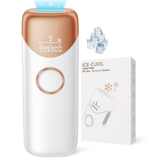 Product image of Laser Hair Removal with 5℃ Ice Cooling, Painless IPL Laser Hair Removal Device 3 In 1 Ubroo At Home Hair Remover Machine for Women Men Electrolysis Permanent Epilator on Face Body Depilation (Gold)