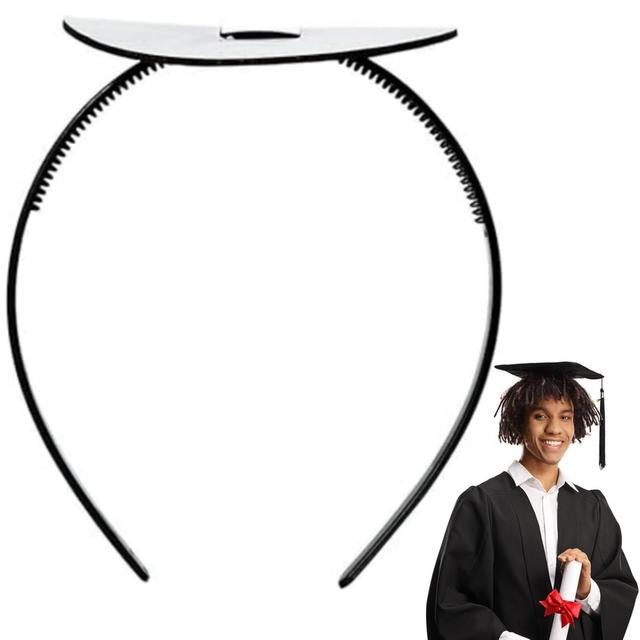 Product image of Hairband, Adjustable Black Graduation Cap Headband Insert, Simple and Practical Anti-Fall Hairband for Graduation Cap, Perfect for Female Adults, 1 Count