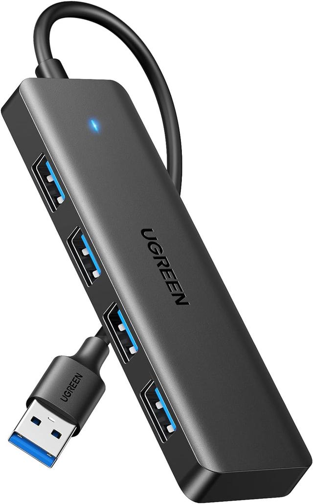 Product image of UGREEN USB 3.0 Hub, 4 Ports USB A Splitter Ultra-Slim USB Expander for Mouse, Keyboard, Flash Drive, U Disk, Printer Compatible with Laptop, Desktop PC, Xbox, PS5, and More