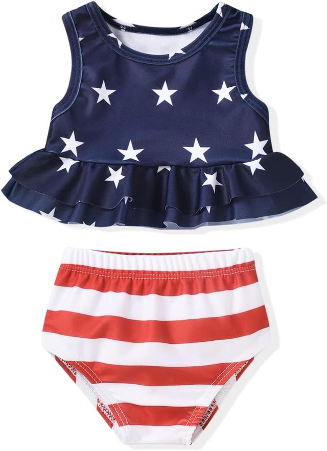 Product image of Aalizzwell Toddler Baby Girl Bathing Suit Two Piece Swimsuit Bikini Beach Wear