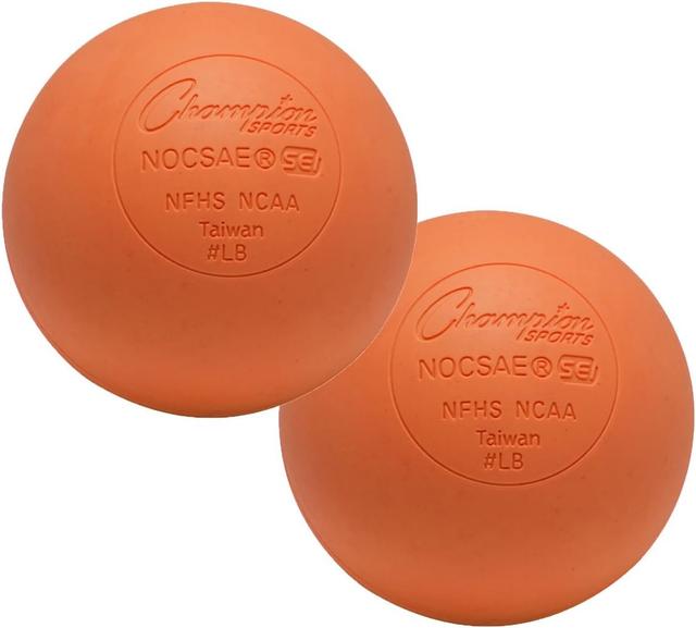 Product image of Champion Sports Orange Lacrosse Balls, Official Size - NCAA, NFHS & SEI Certified, 2 count (Pack of 1)