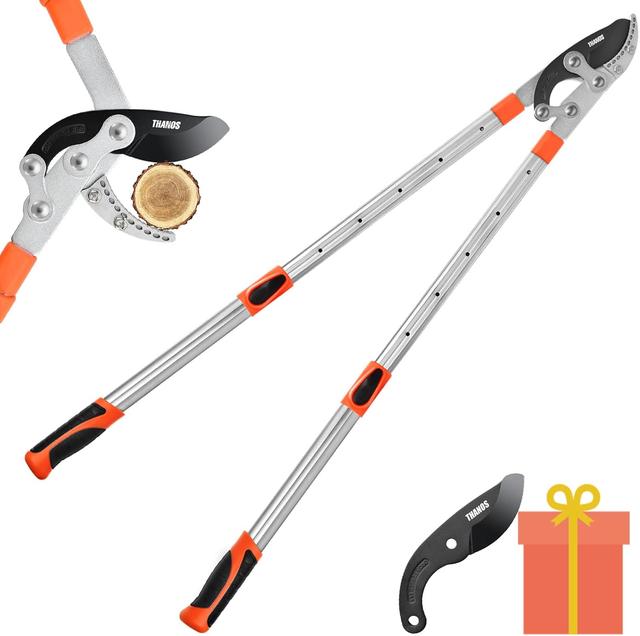 Product image of THANOS B1102 Extendable Anvil Loppers Tree Trimmer with Compound Action,Chops Thick Branch Ease,27-41''Telescopic Heavy Duty Branch Cutter,2 inch Clean Cut Capacity