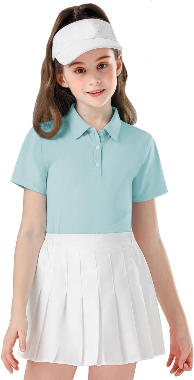 Product image of Soneven Girls Sleeveless Golf Polo Shirts V Neck Tennis Shirts Quick Dry Athletic Tank Tops for Age 5-16 Years