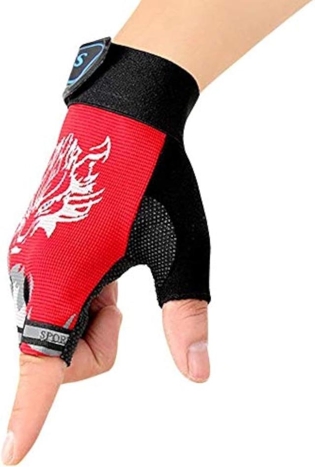 Product image of IPENNY Girls Boys Half Finger Cycling Gloves Sport Gym Gloves Racing Mitts Non-Slip Gel Short Finger Breathable Summer Gloves Mountain Road Bike Riding Bicycle Running Gloves