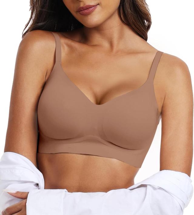 Product image of OEAK Womens Wireless Bras Comfortable Push Up Bra No Underwire Bra Full Support Lift Bralette Everyday Seamless Tshirt Bras