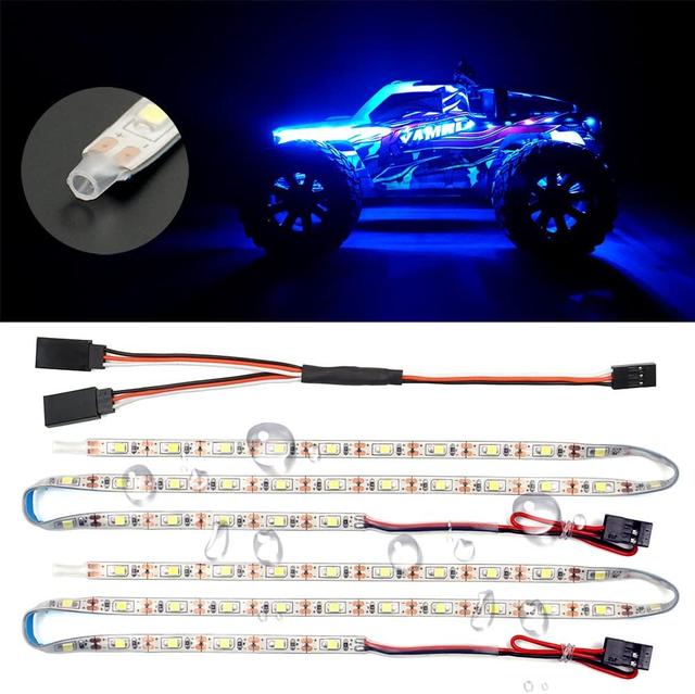 Product image of Waterproof LED Light Strips for RC Cars Trucks Airplanes Boats Drones Fixed Wing AR Wing Model Underglow Light (Blue)