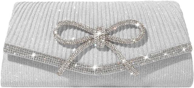 Product image of Bow Evening Bag Sparkly Clutch Purses for Women Wedding Glitter Rhinestone Party Prom Purse Dressy Clutch Bags