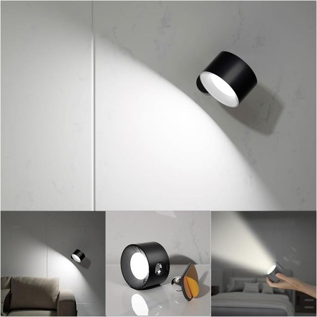 Product image of Koopala LED Reading Lights, Wall Mounted Sconces with 3 Color Temperatures & 3 Brightness Levels Rechargeable Battery Magnetic Ball 360°Rotation Touch Control, Lamps for Kids Study Bedside Closet