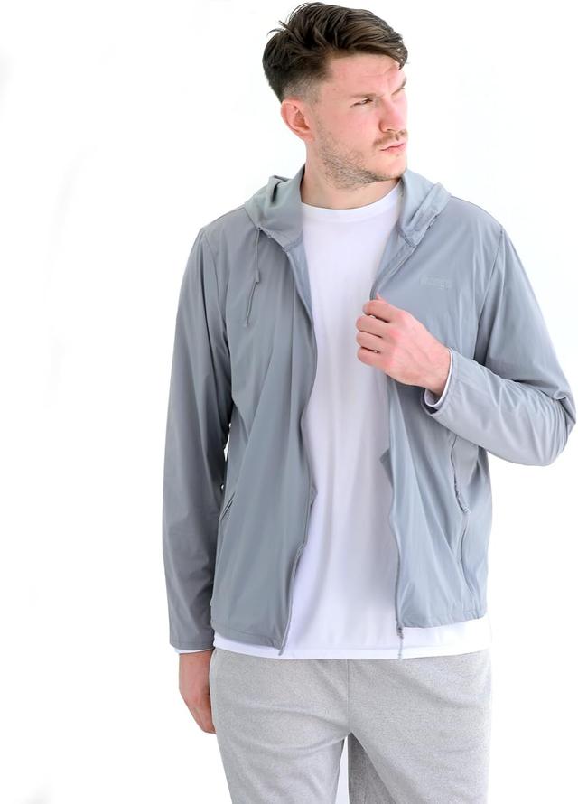 Product image of Men's UPF 50+ Sun Protection Shirts Jacket, Lightweight Full Zip Hoodie Long Sleeve Shirt for Fishing Hiking Running