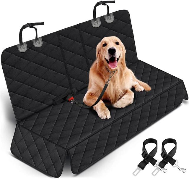 Product image of Dog Car Seat Cover, Back Seat Cover for Dogs Pet Car Seat Protector Waterproof Bench Car Seat Cover, Non-Slip Reat Seat Cover fits Middle Armrest for Most Cars Trucks SUVs - Black