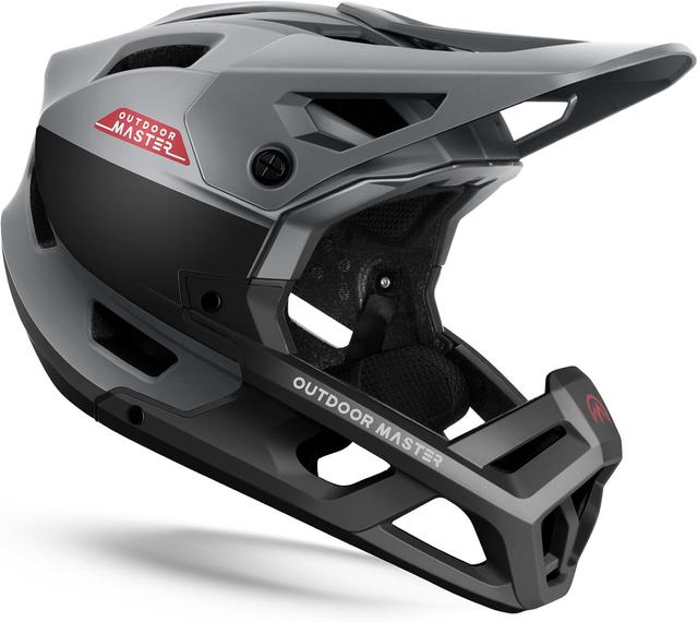 Product image of OutdoorMaster Full Face Mountain Bike Helmet for Men & Women-Two Removable Chin Pad Mountain Bike Helmet Grizzly, Ventilation Lightweight Racing Downhill DH BMX MTB Helmet