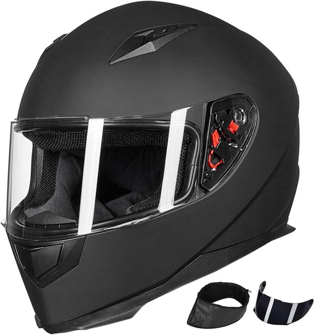Product image of ILM Full Face Motorcycle Street Bike Helmet with Removable Winter Neck Scarf + 2 Visors DOT Model-JK313