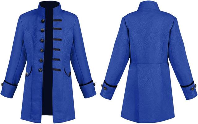 Product image of Kids Boys Steam Punk Pi Rate Jackets Halloween Classic Cosplay Gothic Dovetail Medieval Coat Costume Coat for Big
