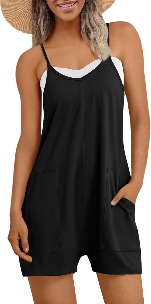 Product image of AUTOMET Womens Rompers Jumpsuits Summer Vacation Beach Outfits 2025 Shorts Overalls Jumpers Loose Casual Soft Fashion Clothes