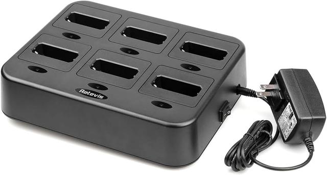 Product image of Retevis RT22 Walkie Talkie Charger, Six-Way Charger, Multi Unit Charging Station, Compatible with Retevis RT22 RT22S RB19 RB19P RB39 RB39P Walkie Talkie (1 Pack)