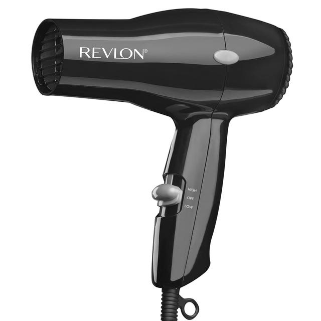 Product image of REVLON Travel Hair Dryer | Salon-Style Blowouts, Lightweight Design, 1875 Watts for Fast Drying with 2 Heat & Speed Settings for Drying and Styling Flexibility (Black)