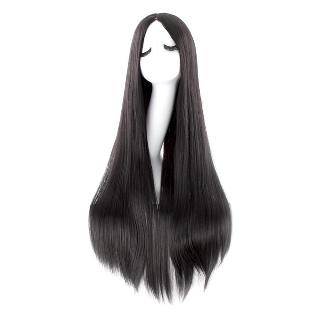 Product image of MapofBeauty 40 Inch/ 100 cm Carve Long Straight Cosplay Wig Anime Costume Party Wig (Black)