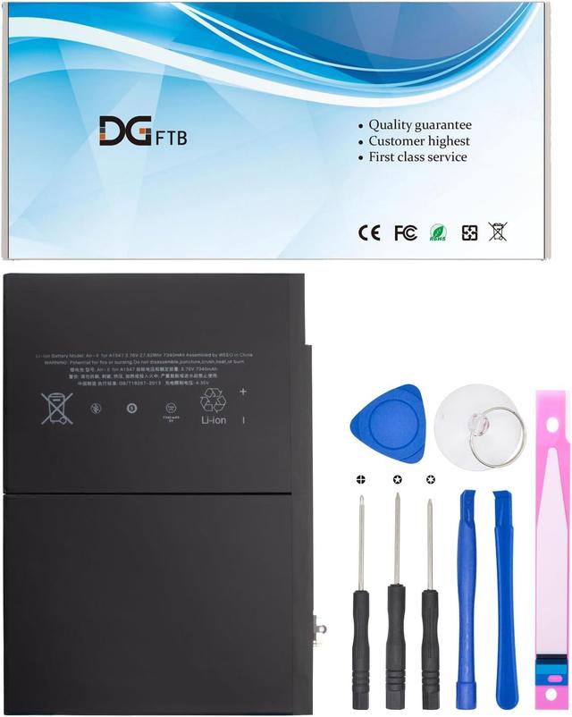 Product image of A1547 A1566 A1567 New Tablet Replacement Battery for iPad Air 2 with Air 2nd Gen with iPad 6 Series MH0W2ll/a MNV72ll/a MH182ll/a MH1J2ll/a (3.76V 27.62Wh/7340mAh)