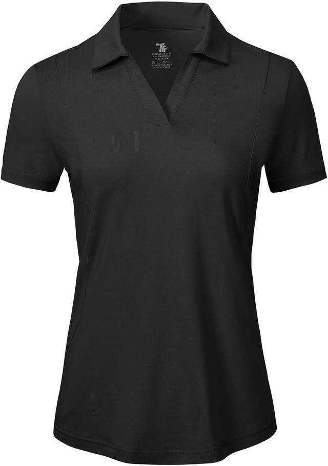 Product image of BGOWATU Women's Short Sleeve Golf Tennis Polo Shirts V Neck Collared Workout Tops UV Protection Dry Fit